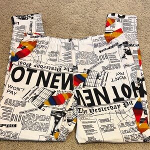 Graphic Print Leggings - Multicolor